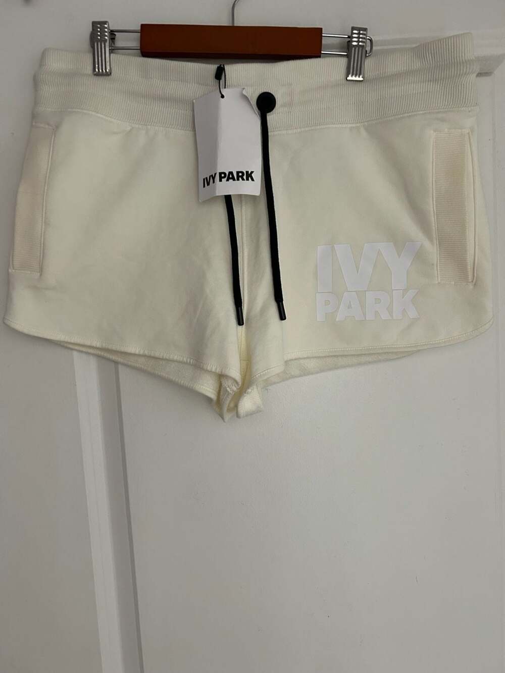 Ivy Park Cream Logo Sweat Shorts Size M